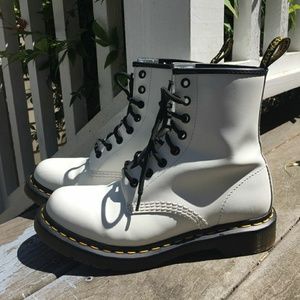 White Dr. Martins Boots